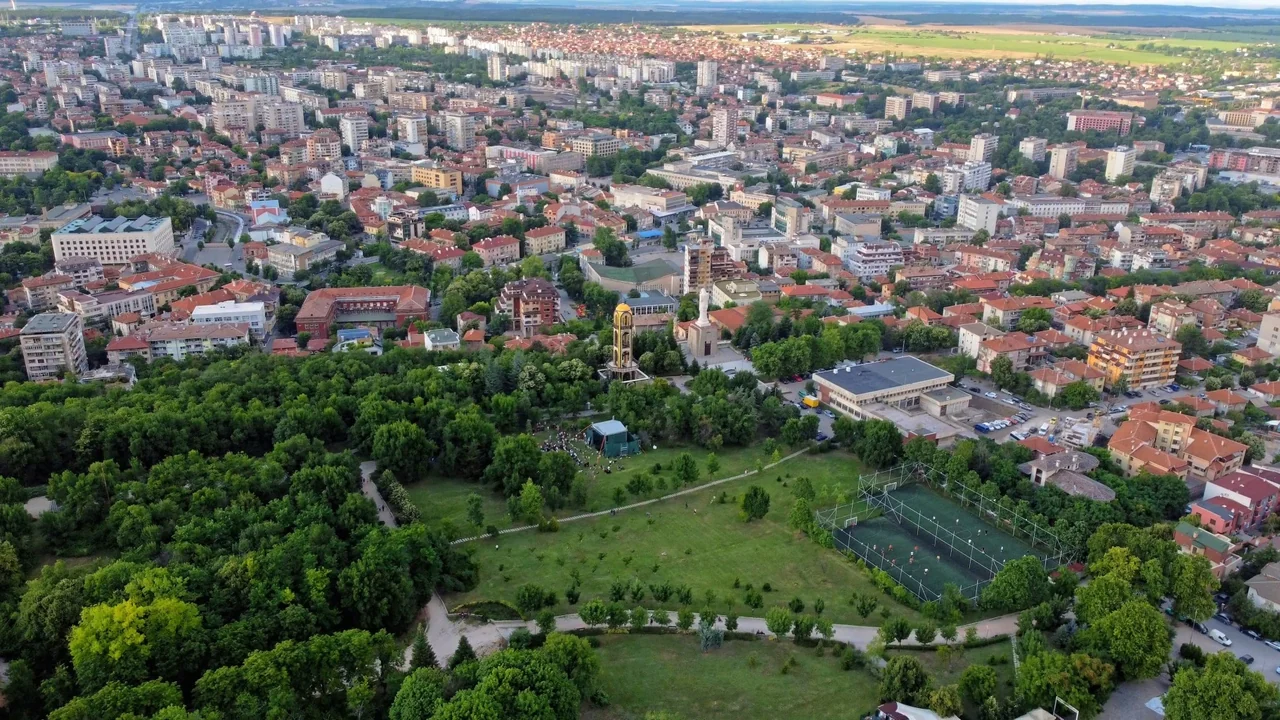 Panoramă asupra orașului Haskovo